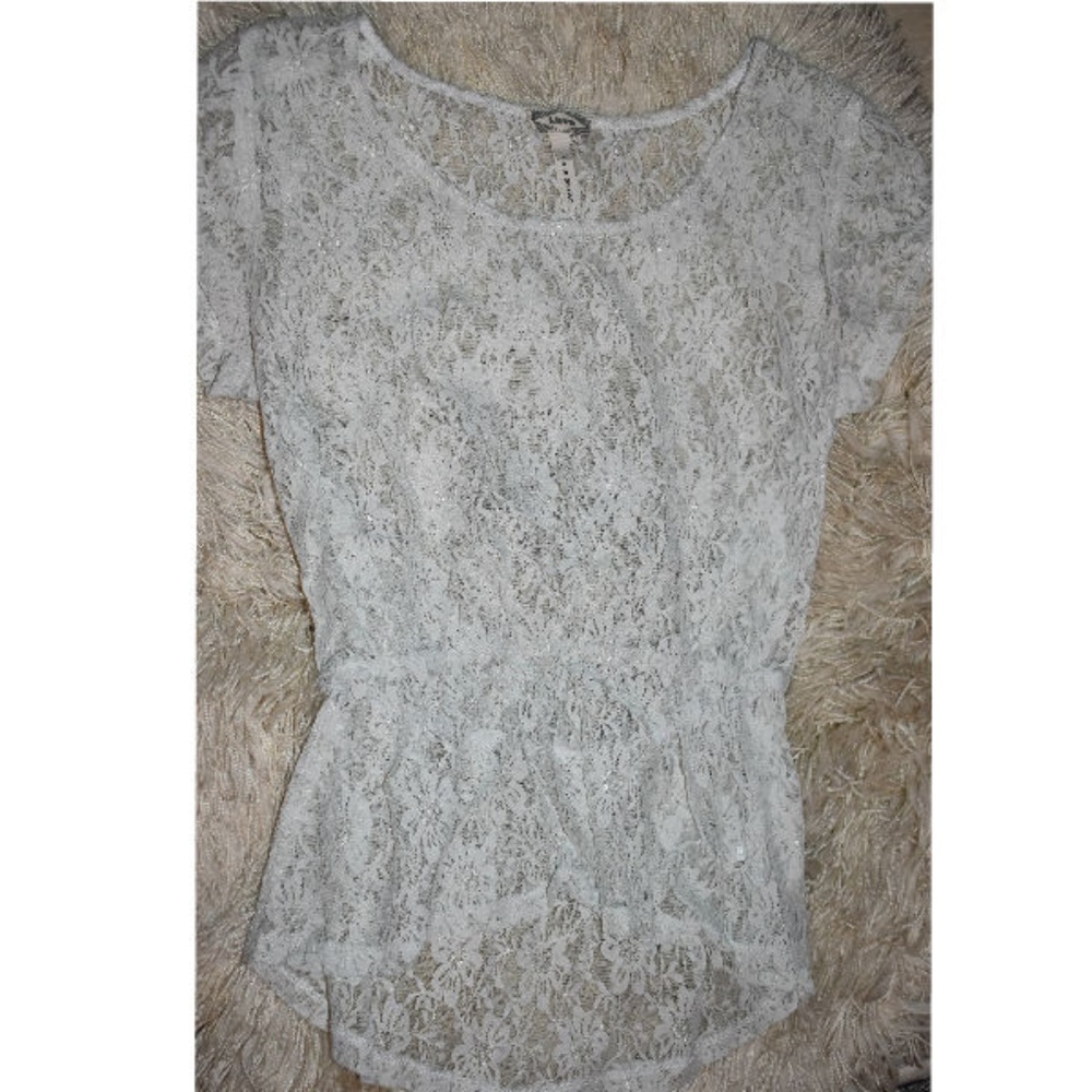 Sheer White Floral Blouse